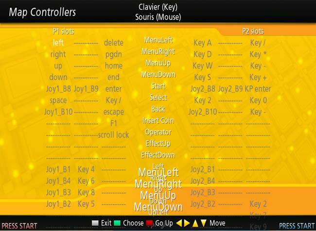 Configuration des commandes