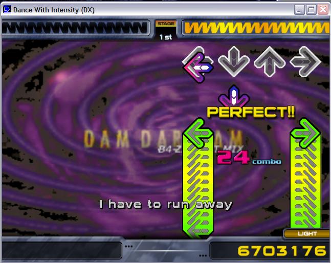 Dance With Intensity main screen