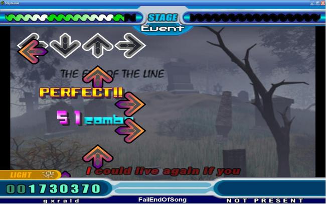 stepmania, �cran de jeu