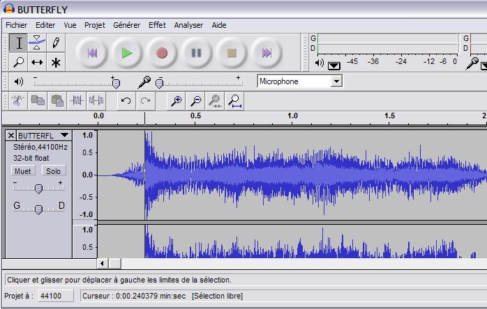 manipulations avec Audacity